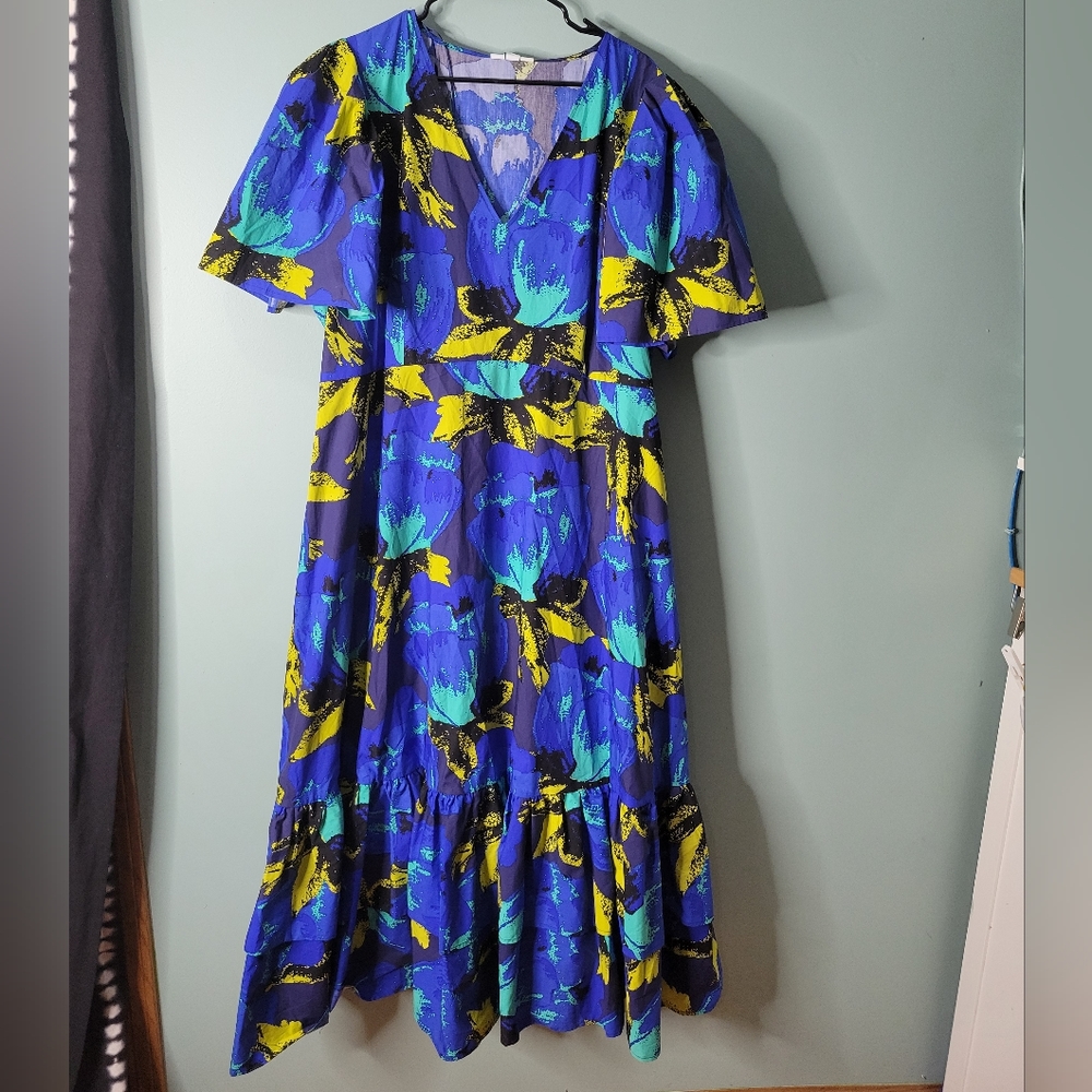Christopher John Rogers X Target Floral Vintant Print Maxi Dress Size 24/26W NWT
